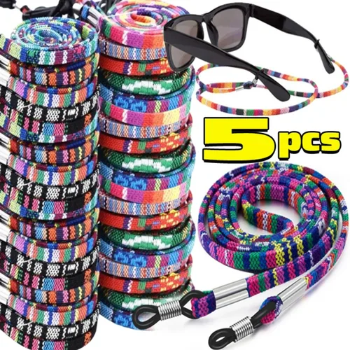 Cadena para gafas con cuentas acrílicas coloridas, soporte para cordón para gafas de lectura, cuerda antipérdida, correa para el cuello Vintage, accesorios para gafas