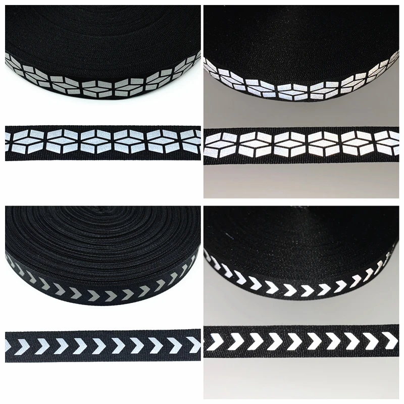 2 Yards/lot 20mm Reflective Ribbon for Crafts Sheets Sofa Curtains Hats Clothes Various Fabric Sewing DIY