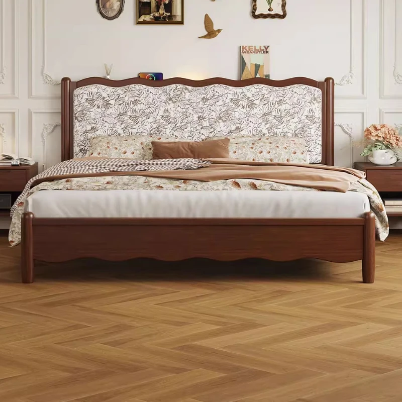 

Необычная винтажная кровать в скандинавском стиле с мягкой обивкой, эстетический роскошный каркас кровати для гостиной, принцесса Cama De Lujo Para Dormitorio, мебель для спальни