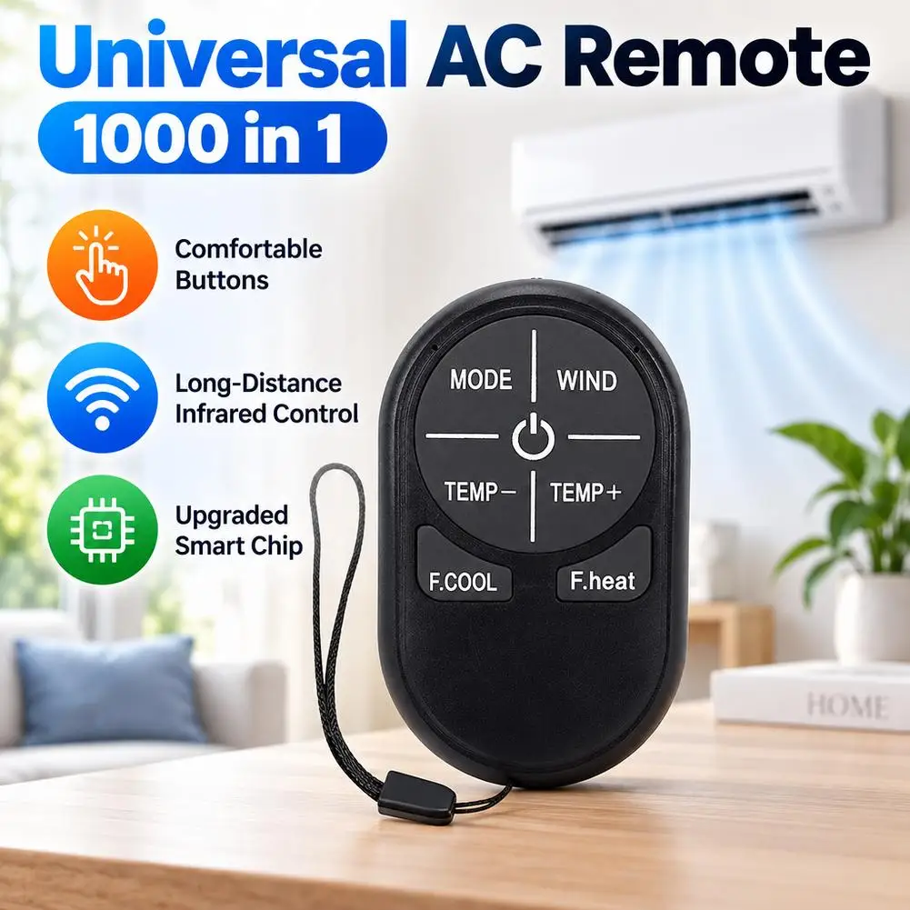 Universal Air Conditioner Remote Control Q58 LCD Mini Portable A/C Controller 1000 In 1 Replacement Transmitter Unit Accessories
