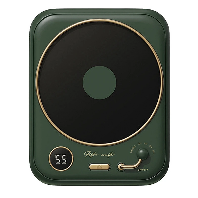 Aquecedor de café com temperatura constante, Coaster de aquecimento do copo de café, Display digital de ajuste de temperatura