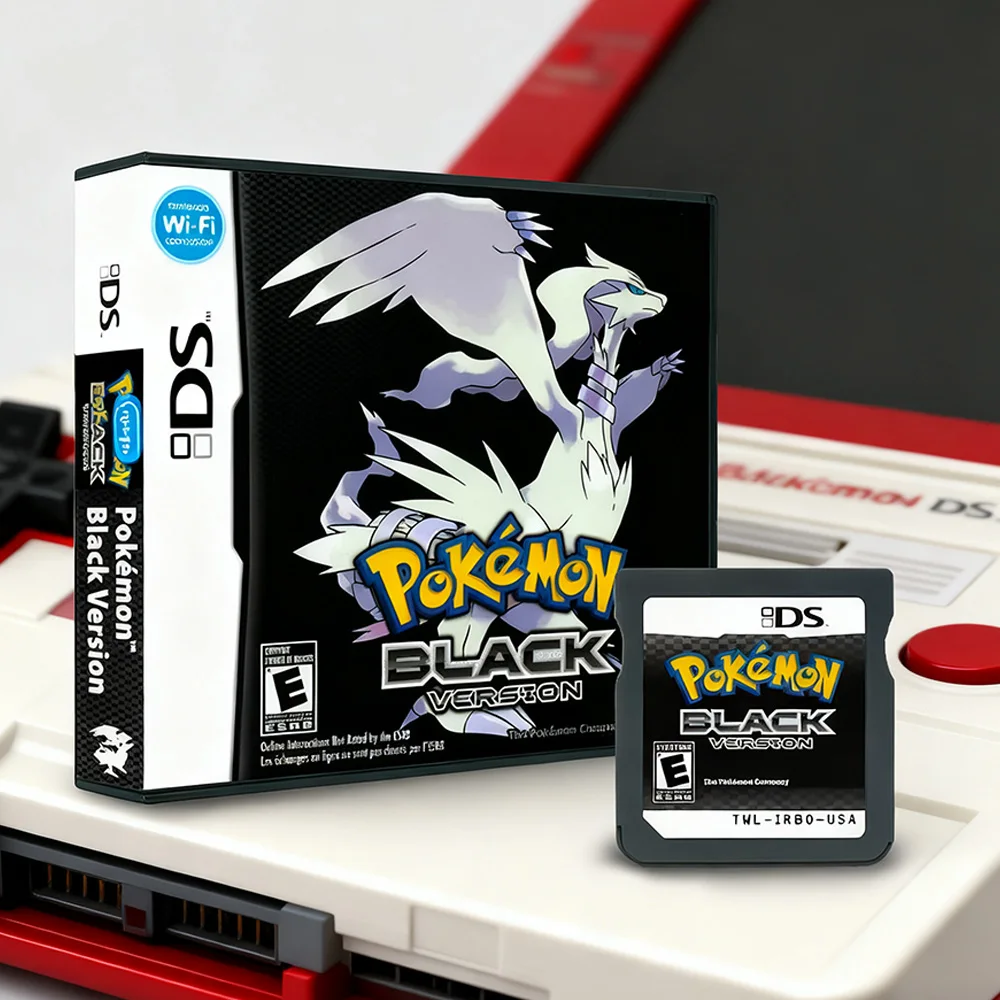 

USA Version Pokemon Black White 1 & 2 Combined Game Card with Box For DS NDS 3DS