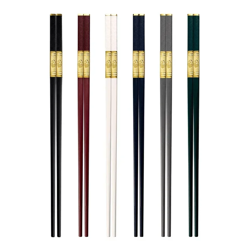 1 Pairs Japanese Chinese Chopsticks Sushi Sticks Reusable Metal Korean Chopsticks Set Healthy Alloy Tableware Palillos Chinos