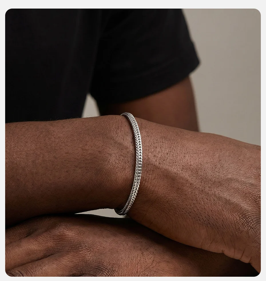 Vnox 2,4 mm breites Gliederkettenarmband aus Edelstahl, verstellbares Armband, minimalistischer Schmuck, Geschenk für Damen und Herren, für den täglichen Gebrauch – Detail 2