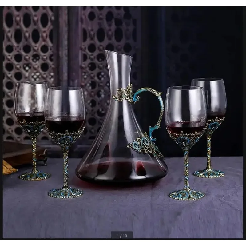 

Хрустальный стеклянный диспенсер для красного вина, набор кубок, подарочная коробка, бокалы для шампанского, коктейль