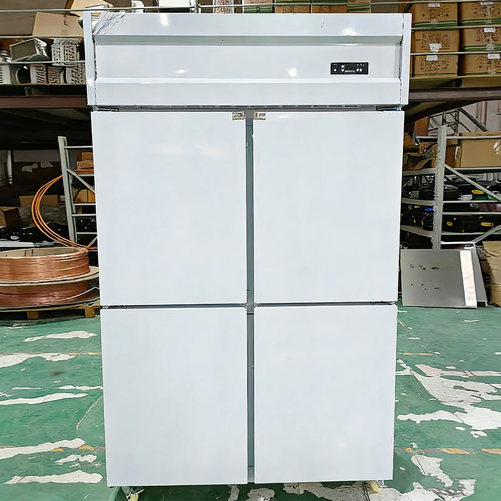 

For Commercial Stainless Steel 4-Door Upright Vertical Meat Freezer Kitchen For Direct Cooling Refrigeration Supermarket Fridge
