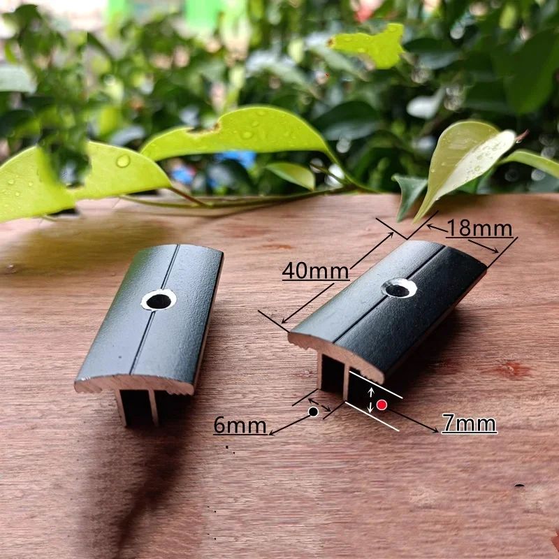 

100 шт. черный алюминиевый сплав WPC дерево пластик композитный Т-образный зажим для пола на палубе крепеж