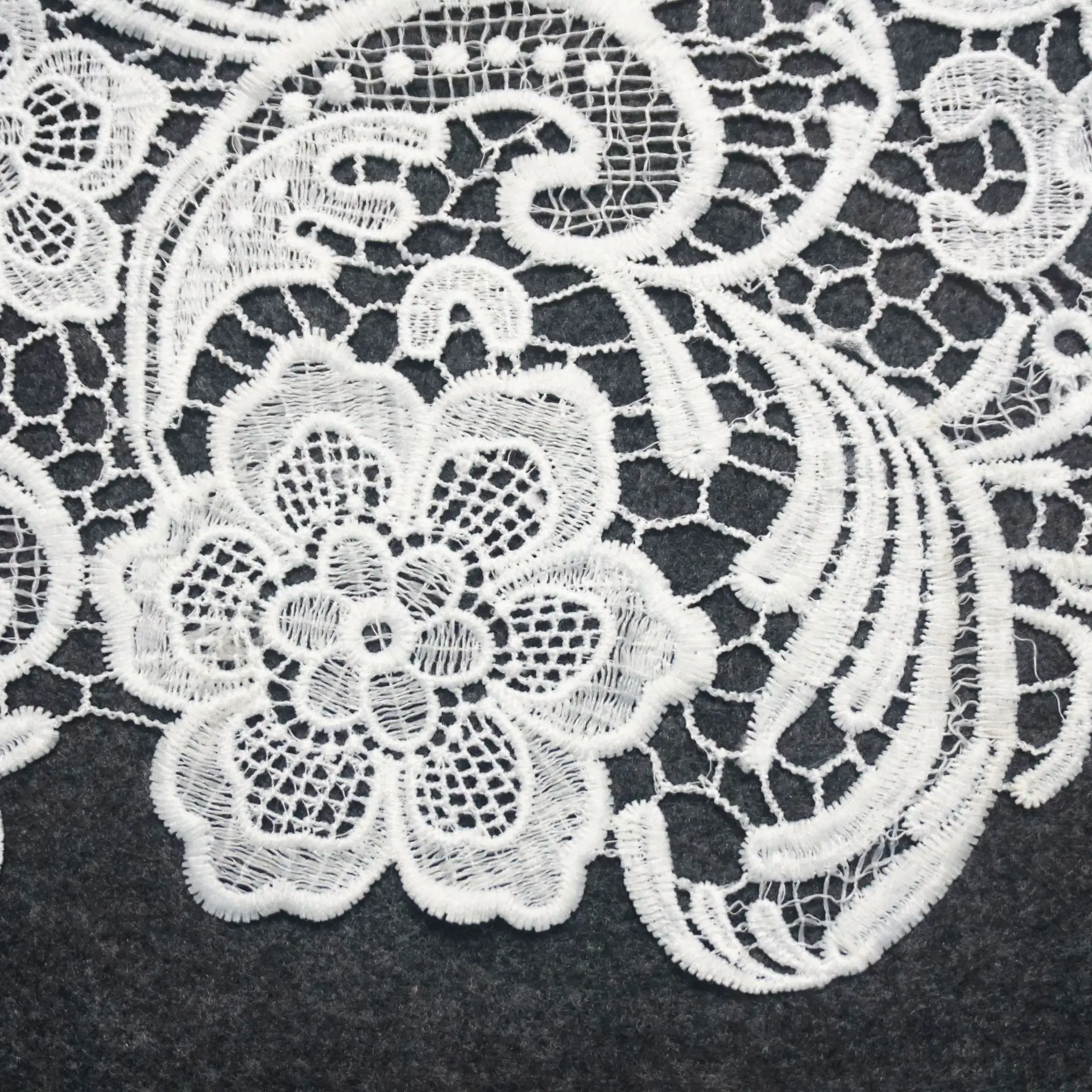 3 Yards Embroidered lace fabric tablecloth lace coffee table long strip tablecloth dress embroidered fabric clothing decorative