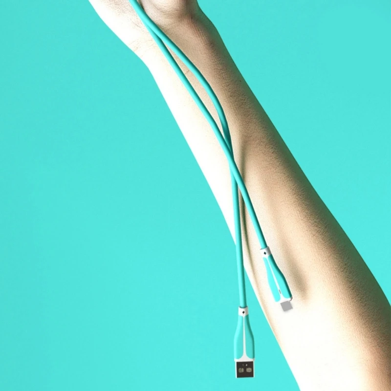 USB to Type-C สายชาร์จเร็วสายถ่ายโอนข้อมูลพร้อมไฟสำหรับแท็บเล็ตโทรศัพท์