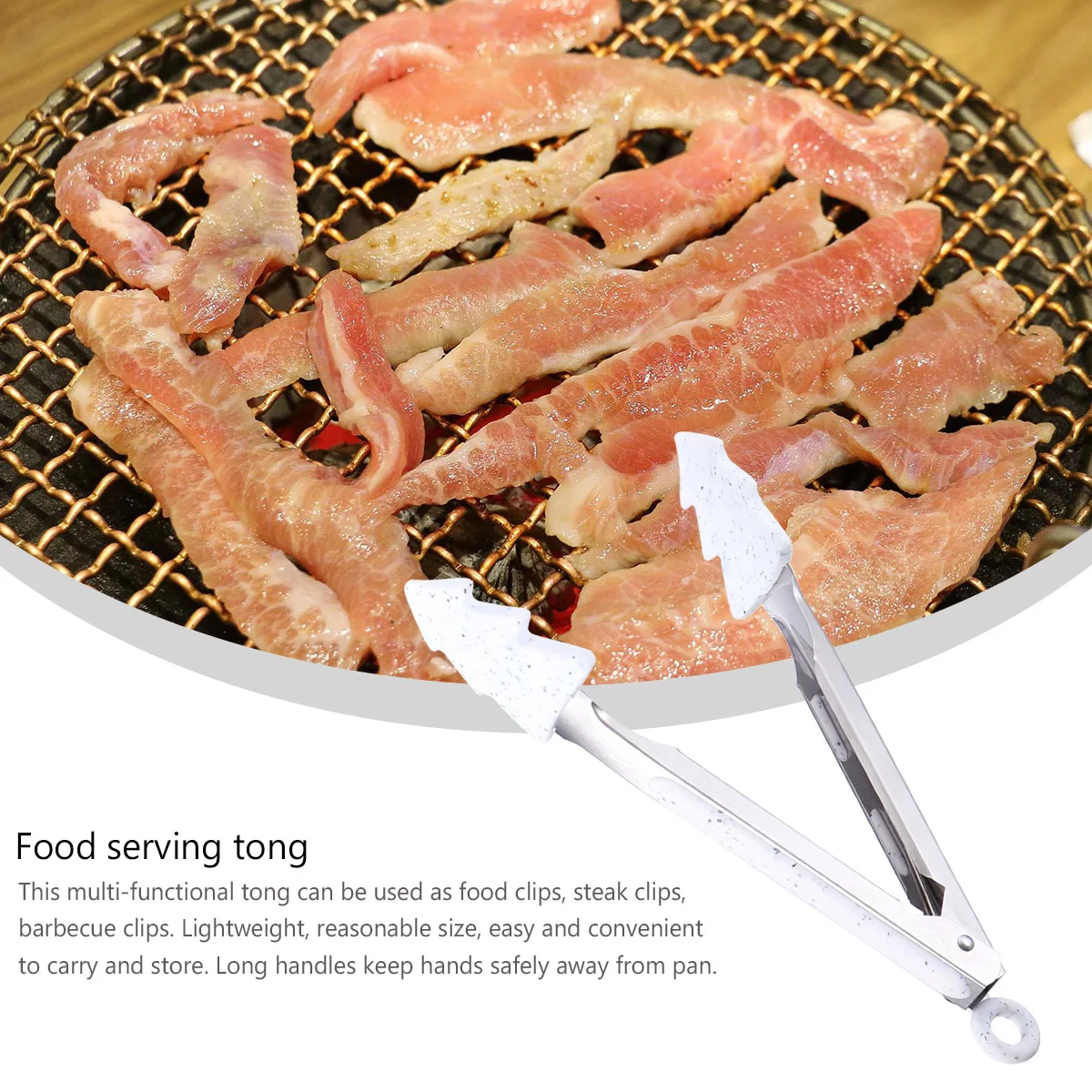 

1pc Christmas Food Clips Stainless Steel Silicone Kitchen Tongs Bread Steak Barbecue Clips Tree Shaped Hanging Hook