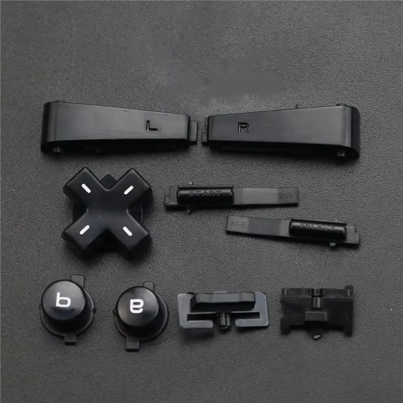 Y43A For Gameboy Micro GBM Console Replacement Button Set L R A B D-Pad Keypad Full Functionality Black