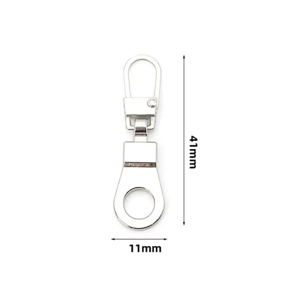 5PCS Metal Zip Puller Replacement Tab Zipper Sliders Head Zipper Head Detachable Backpacks Purses Repair Sewing Accessories