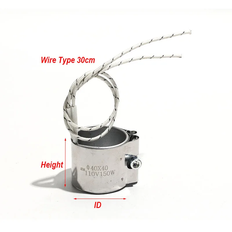 1PC Inner Diameter 36mm x Height 25mm-100mm Ceramic Plug Stainless Band Heater 80W-320W 220V for Plastic Injection Machine