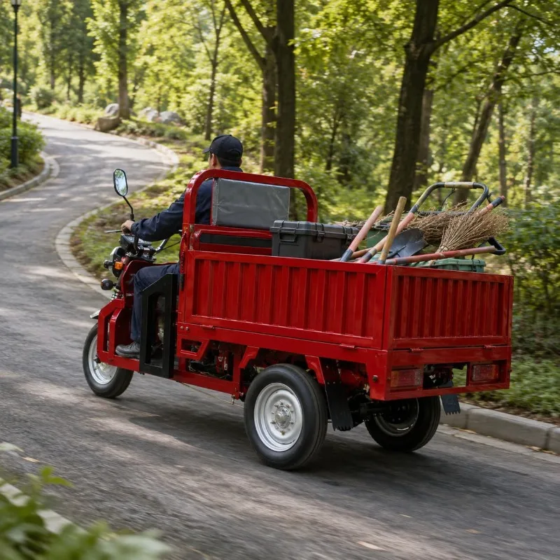 Electric Cargo Tricycle 500 1000 KG Load Stable Steering Control Customized Front Shock Rear Leaf Spring Daily Transport - view 6