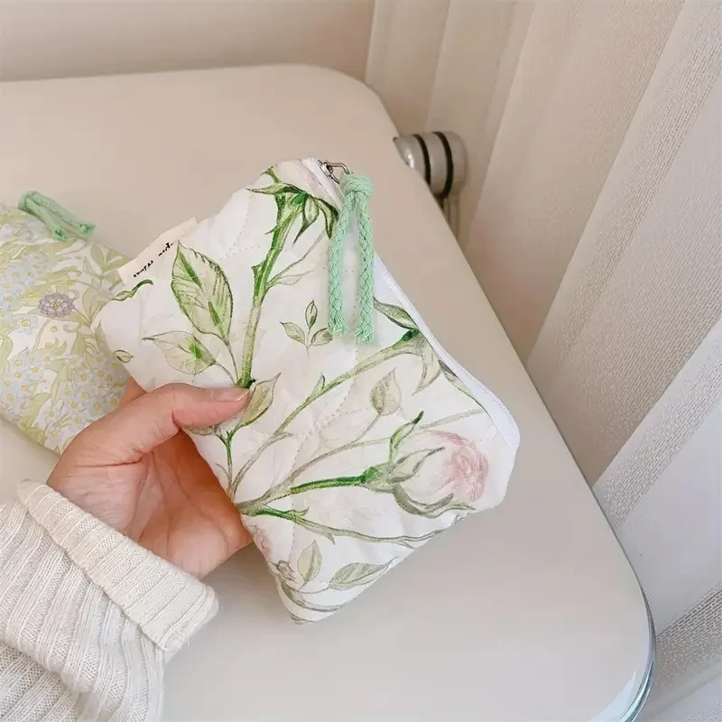 Mini Fabric Bag for Headphones, Lipsticks, Sanitary Pads, Storage Pouch, Card Holder, and a Thick Small Makeup Bag.