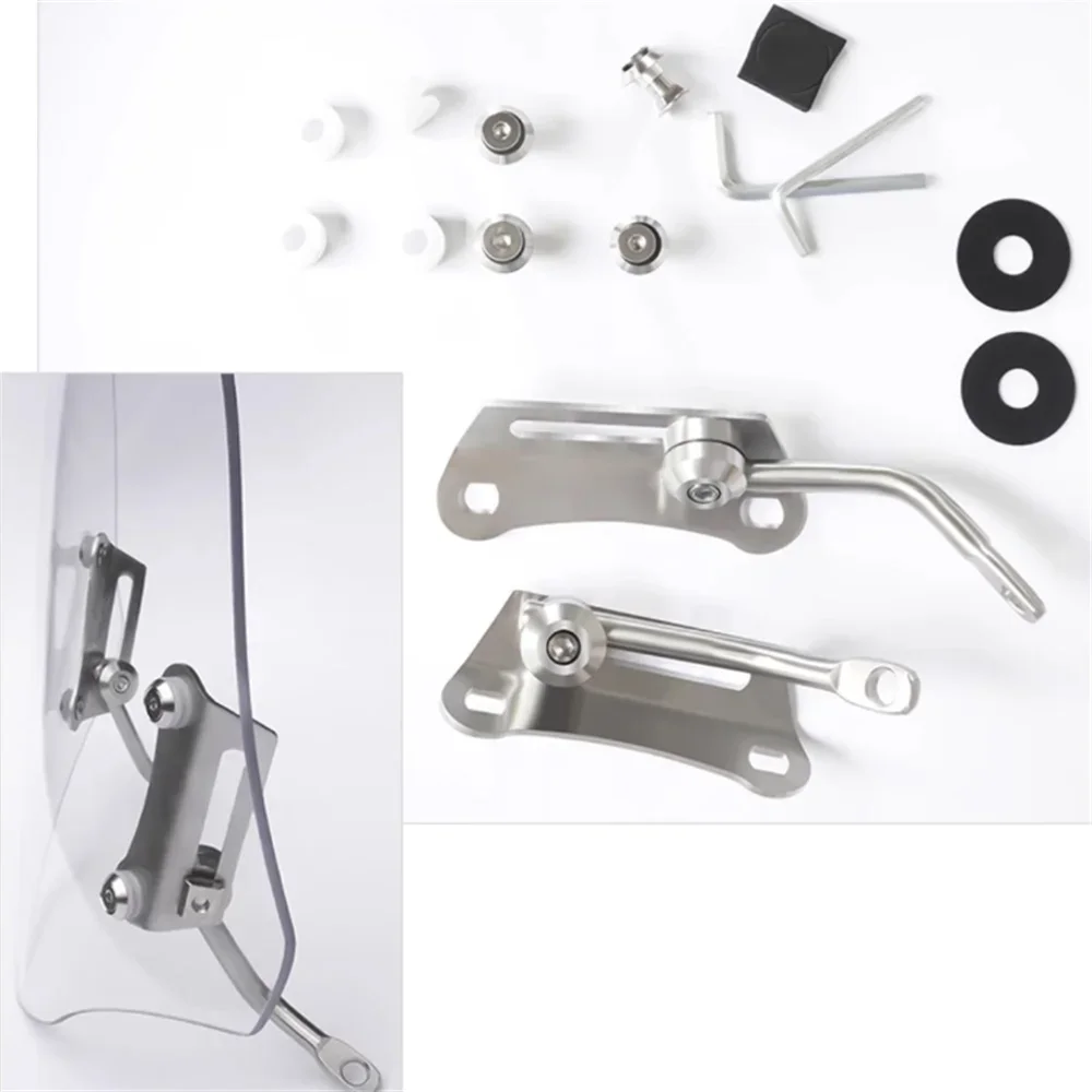High quality windshield with bracket For Honda SCR110 windshield modification with raised front windshield chest guard