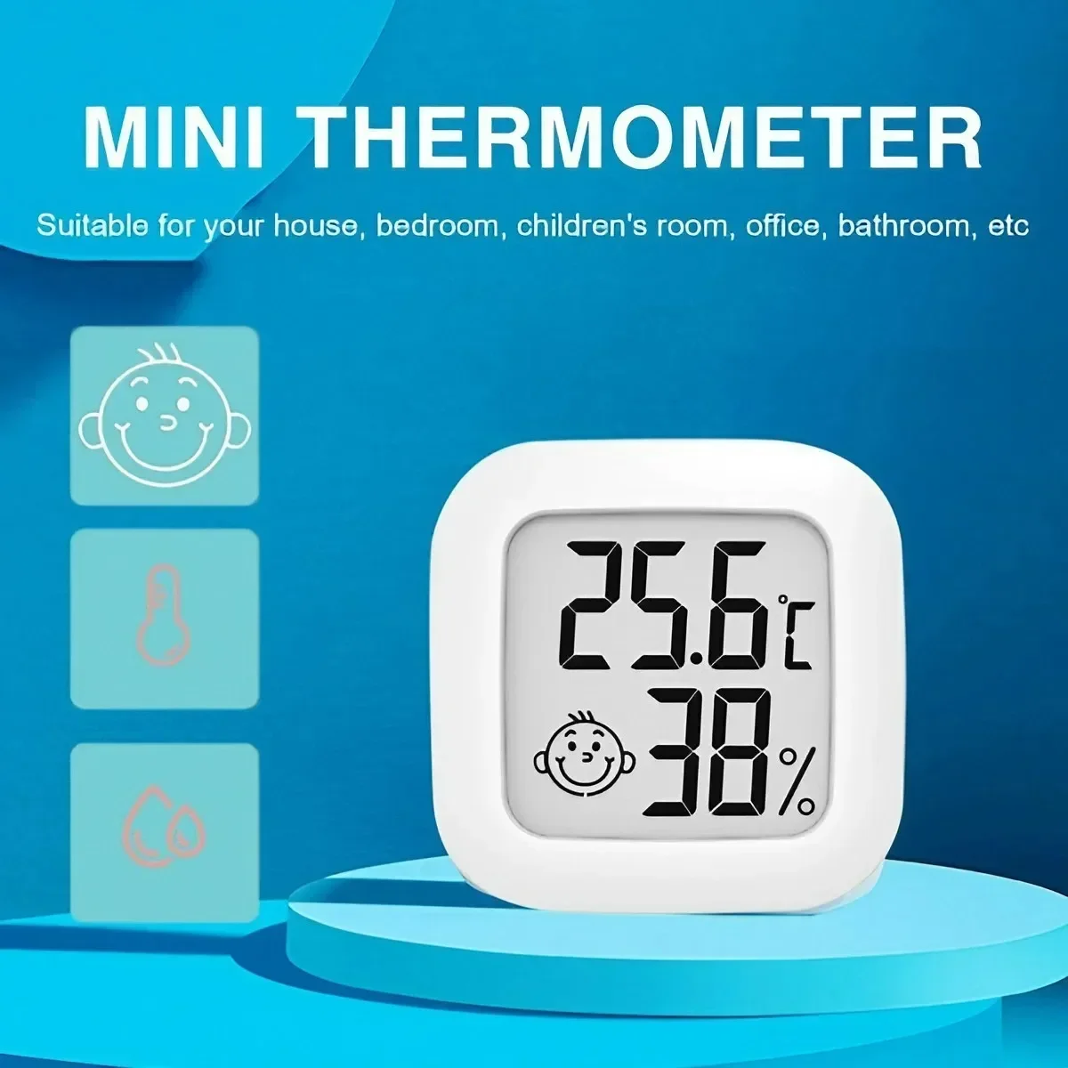 Mini Digital LCD Thermometer and Hygrometer - Indoor High Accuracy Temperature Sensor and Home Hygrometer