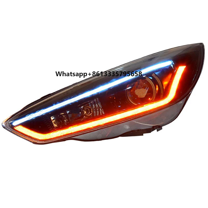 

Runde Top Quality LED Headlight for Focus RS 12-18 Headlights Modified Led With Demon Eye Daytime Running Light Lens Streamer
