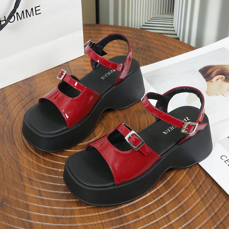 

High Heels Women Platform Sandals Summer Fashion New Woman Shoes 2026 Casual Slippers Elegant Buckle Pumps Beach Sandalias Mujer