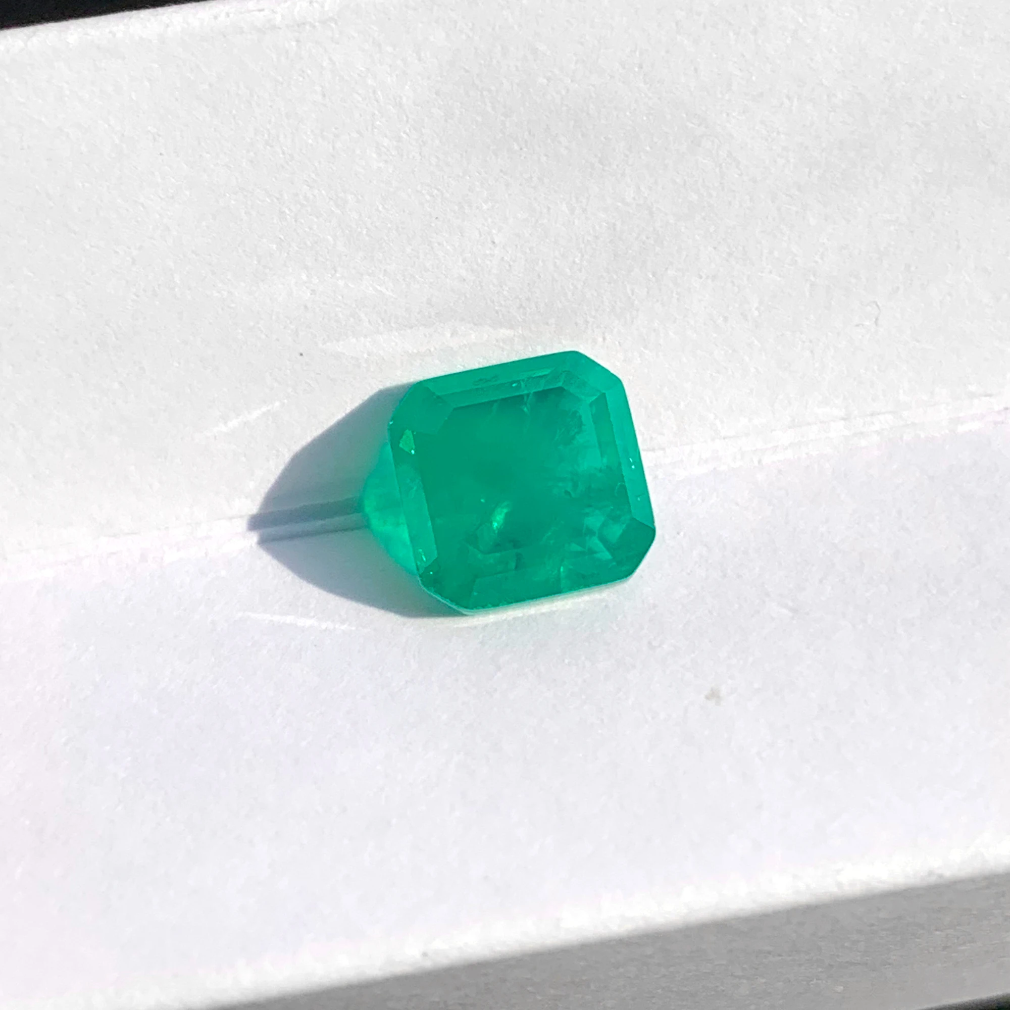 Square Radiant Shape MJ-05 Green Color Fusion Stone for Jewelry Making