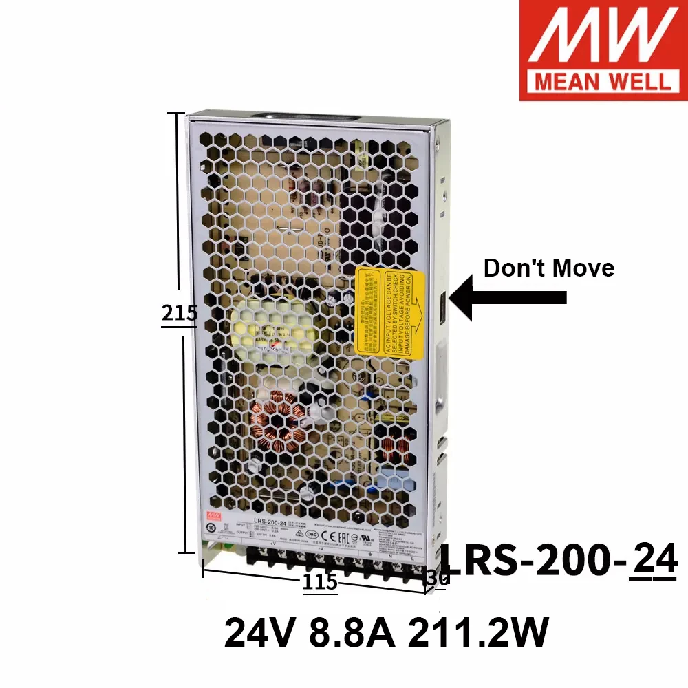 Mean Well LRS-200-24 110V/220V AC TO DC 24V 8.8A 211.2W Single Output Switching Power Supply Meanwell Industrial LED Driver