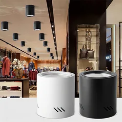 Luz LED empotrable montada en superficie, bombilla E27 reemplazable, foco de 40W, lámparas de techo para casa, vestíbulo, dormitorio, iluminación interior