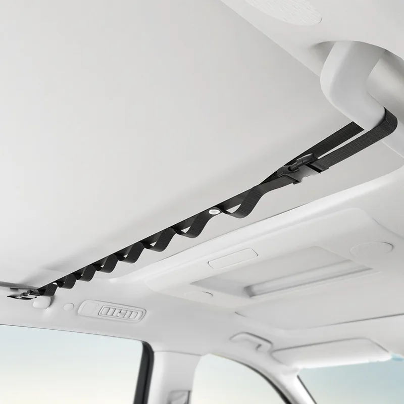 Retractable Car Clothesline Portable Laundry Drying Rope With Hooks Back Seat Hanger Rack For Sedan SUV Travel Interior Use