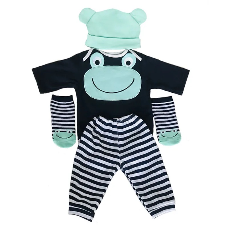 Clothing Sets Baby Boy Girl Long Sleeves Frog Bodysuit+Socks+Hat+Pants Outfits for Infant Pajamas Toddler Autumn Clothes 6 9 12M