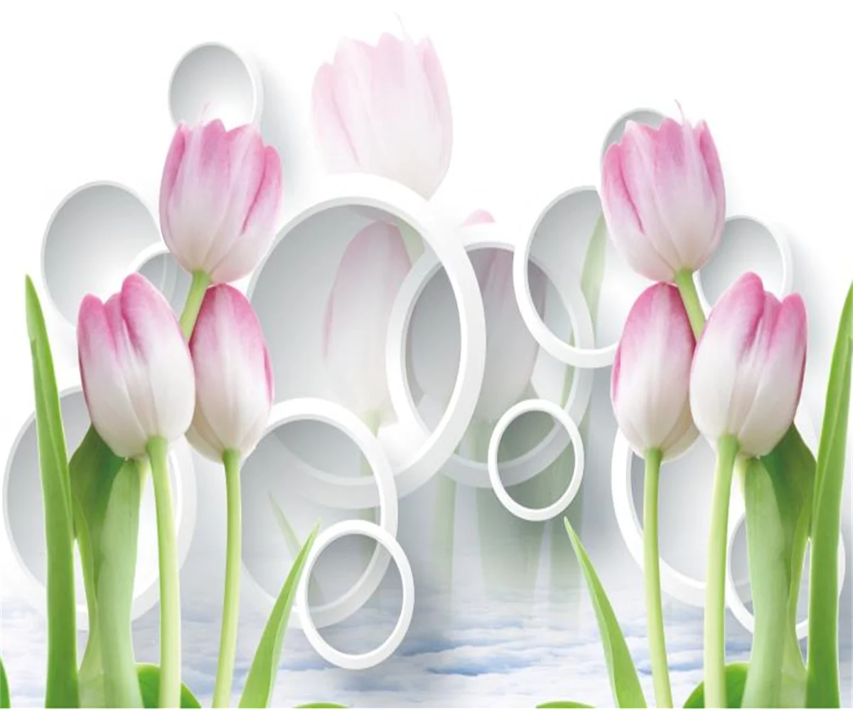 

3D-обои на заказ, геометрические круги, кирпичная стена, настенная роспись с большим деревом, украшение для дома, детские наклейки с цветами, гобелены