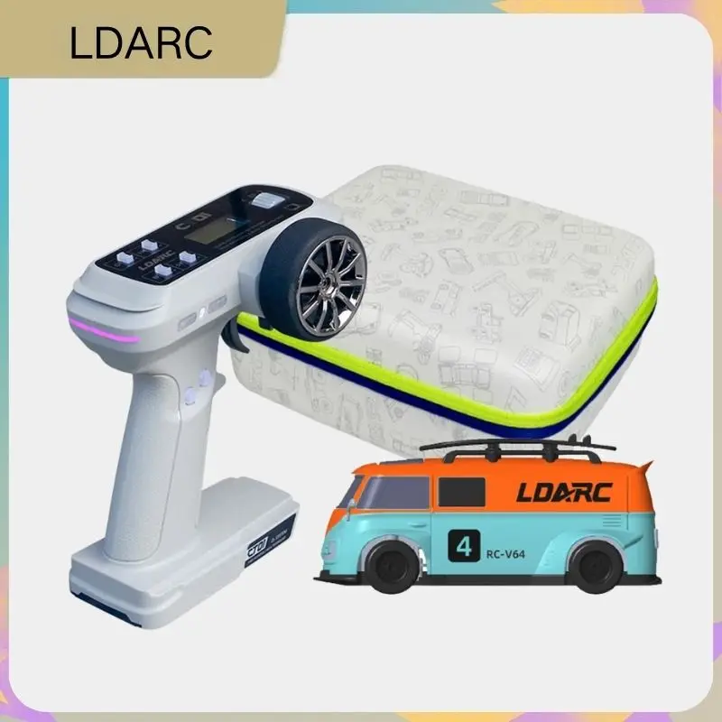

LDARC V64 1/64 Scale Mini RC Bus Simulated Design RTR with 2.4GHz Remote Control for Adults Kids Collection Desktop Toy