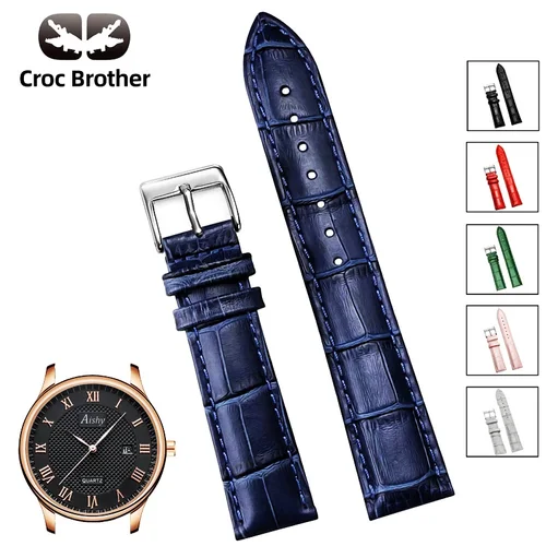 *Piel de animal * Correa de reloj 13 mm 15 mm 17 mm 19 mm 21 mm 20 mm 22 mm 24 mm Correa de muñeca Cuero genuino de alta calidad con embalaje