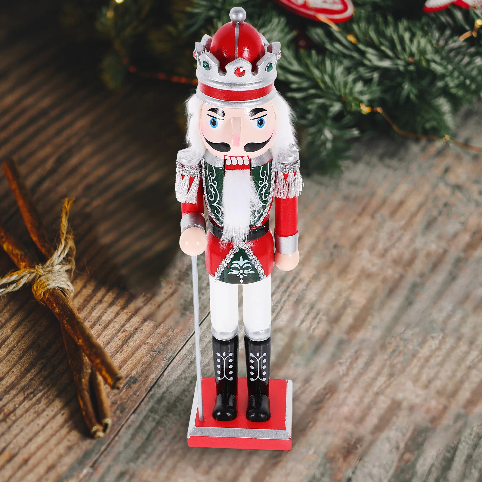

Soldier Red Craft nament Christmas Figure Holiday Decor Nutcracker Toys Home Nutcracker Wood Craft Party Supplies