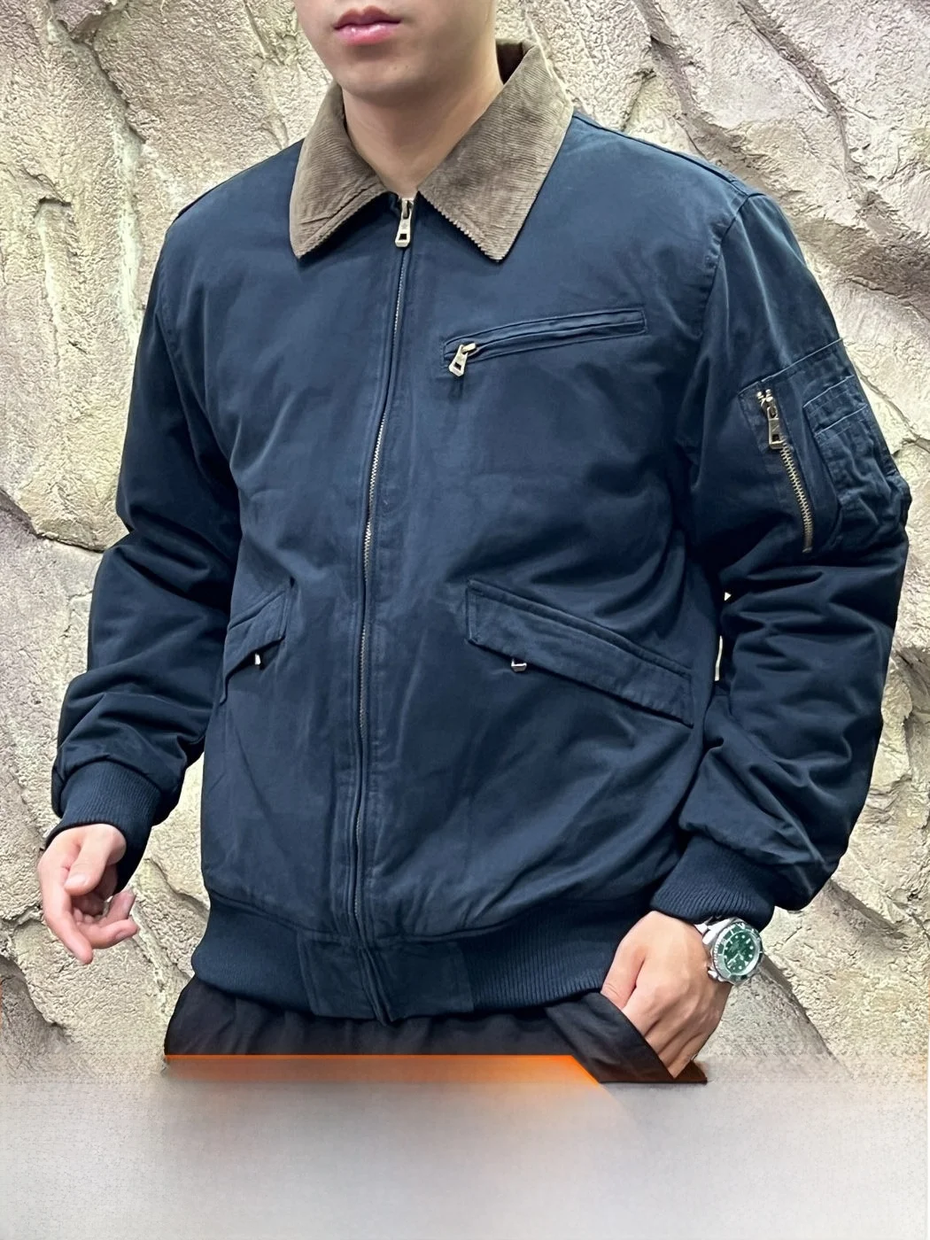 American Style Thickened Cotton Washed Tank Jacket Outerwear for Men Warmth Windproof Autumn Winter Standard Fit Casual Style