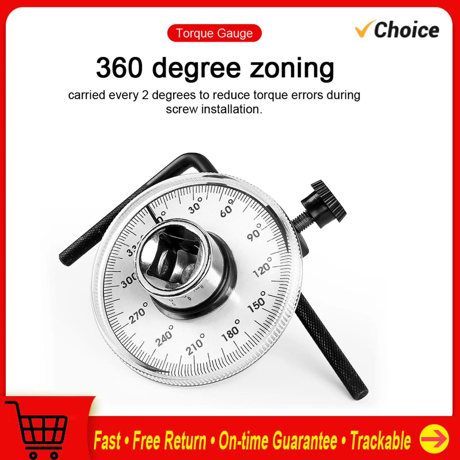 1/2 Angle Torque Gauges High Hardness Long Handle Torque Wrench Torque Meter Torque Measuring Tool Car Maintenance Repairing