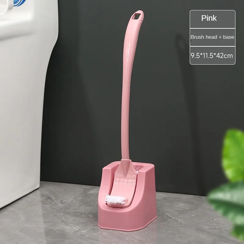 Toilet Brush Two-sided Design Brush Head Two-way Decontamination Arc Curve Household Toilet Brush Cleaning Brush Bathroom Tools