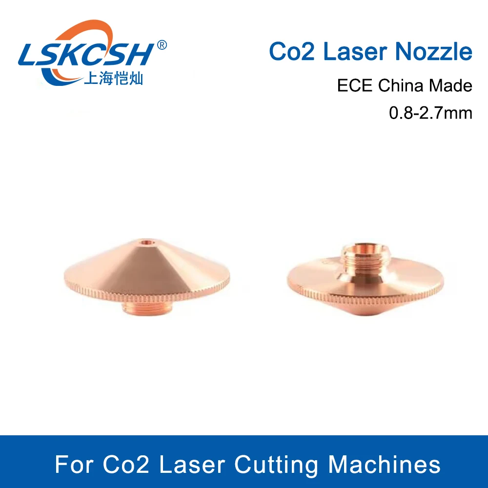 

LSKCSH ECE Series Laser Nozzles Dia.24mm H10mm Thread M8 Caliber0.8-2.7mm For Co2 Laser Cutting Machines