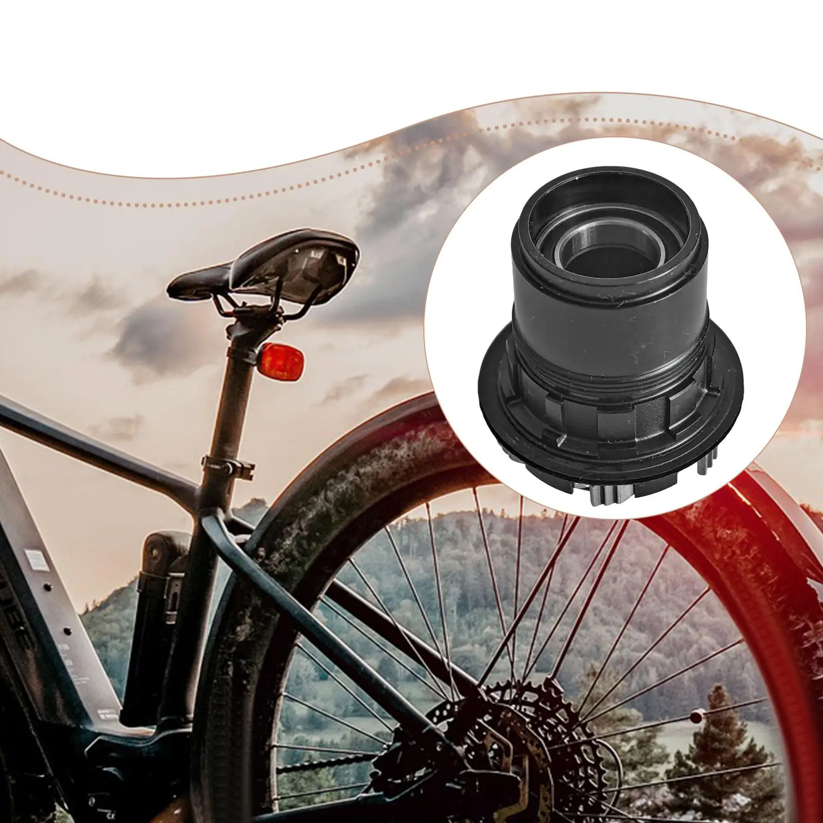 

6 Pawl Three Tooth Bike Freehub Cassette Bicycle Adapter MTB Accessory Replacement for Mountain Road Cycling