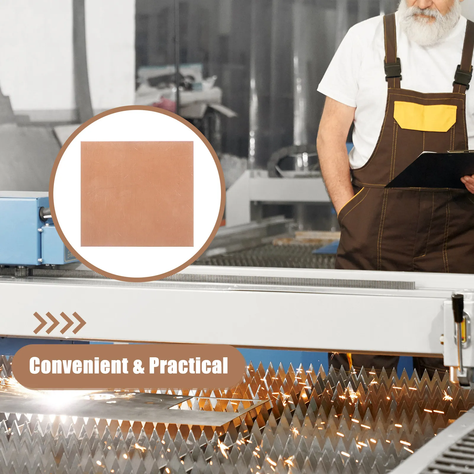 4Sheets Copper Sheet DIY Metal Plate Copper Sheet for Crafts Jewelry Making Precision Machining Projects Metal Plate