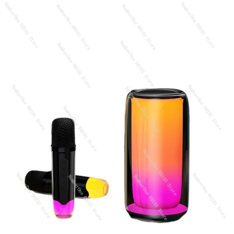 Home Family KTV Karaoke Speaker with Wireless Microphone Portable All in One Audio System for Singing Party Entertainment