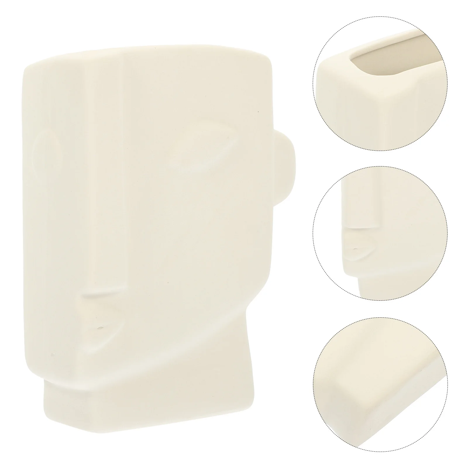 

Modern Abstract Ceramic Vase Shaped As Human Face Functional Art Piece for Dried Flowers Hydroponic Plants Indoor Decor