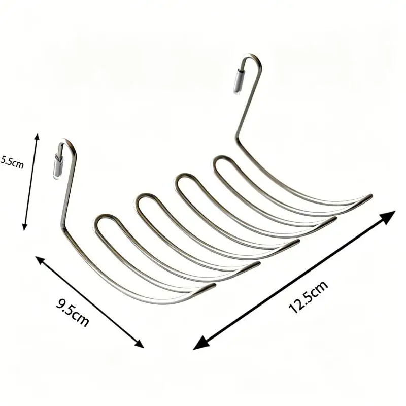 2pcs Stainless Steel Drain Basket Expansion Small Hanging Rack Storage Rack Storage Basket Stainless Steel Home Goodies