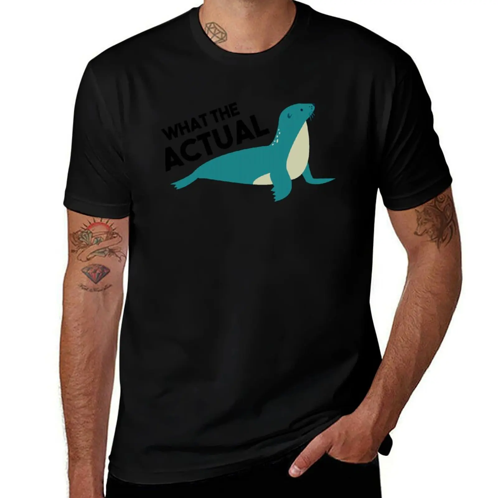 What The Actual PHOQUE - French Language pun T-Shirt Summer Holiday Casual Tee T-Shirt