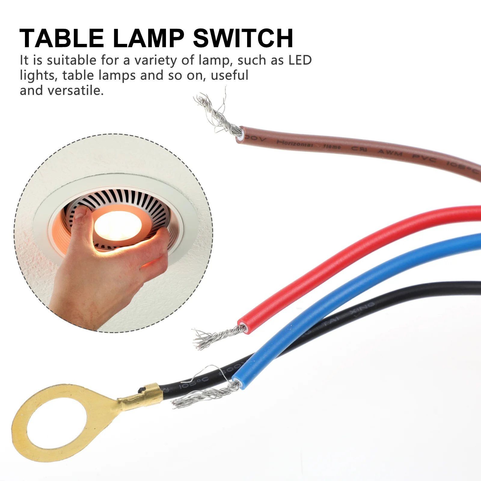 

1Pcs Touch LED Light Dimmer Switch Black Table Lamp Touch Control Sensor Lamp Dimming Accessory Induction Control Professional