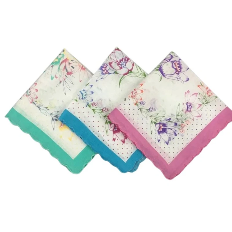 Mouchoir mariage Floral mouchoir poche pour les mariés dames femmes mouchoirs mariage Hankies Dropsale