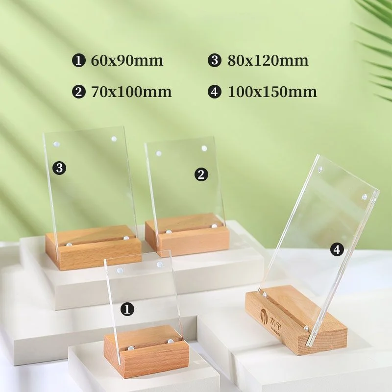 5 Pieces A6 100X150MM Magnetic Acrylic Sign Holder Display Stand Price Label Card Holder Photo Picture Frame Menu Paper Holder