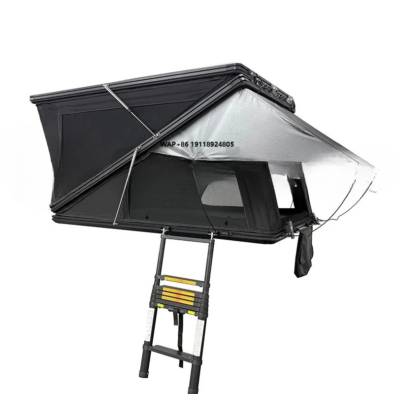 Outdoor Camping Anti-UV ABS Hard Shell Vehicle Roof Top Tent Z Fold Spacious Space Camping Rooftop Tent Hard Shell Aluminum