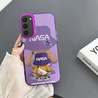 Fashion Hot Lucky N-NASA-S Case For Samsung Galaxy S24 S23 S22 S21 S20 FE Ultra Plus 4G 5G  Anti Fall Matte Back