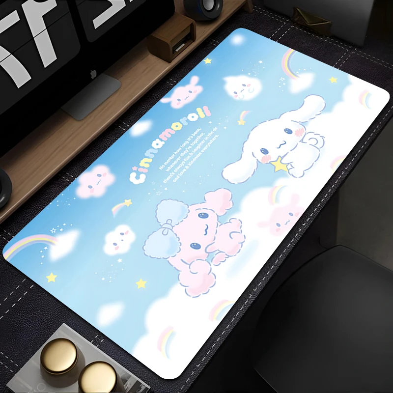 

Pattern Game Mousepad Pad Rubber Mouse Mat C-cinnamoroll Desk Gaming Non Slip Table Mat PC Gamer Cabinet Mousepad Keyboard Pad