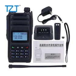 TZT 15W IP68 Handheld Marine Radio Walkie Talkie Dual Band Handheld Transceiver for Boats Ships Yachts