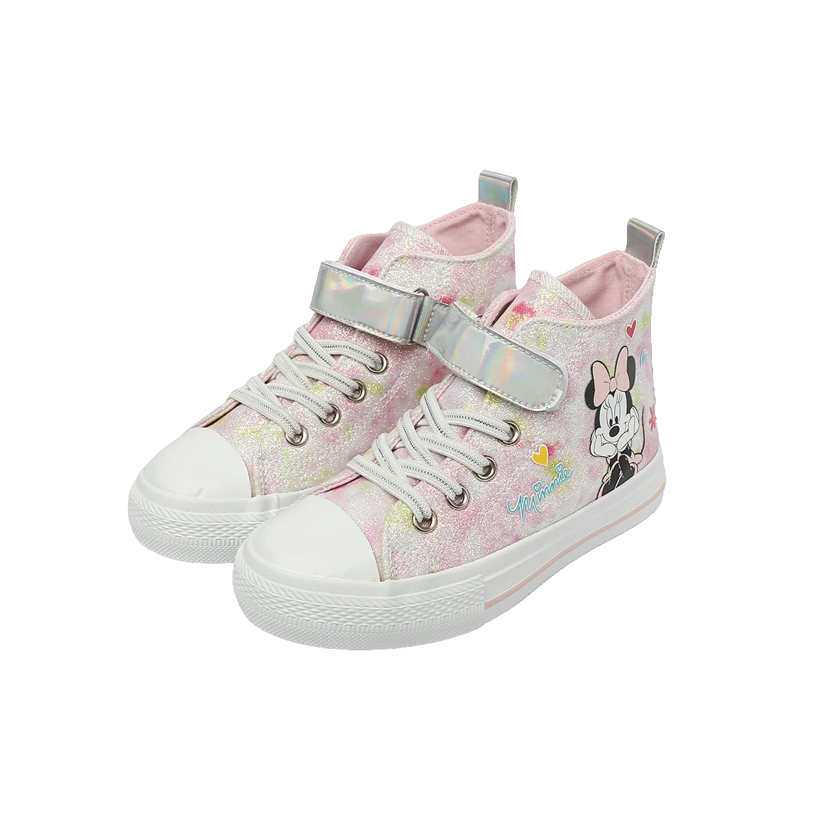 Cosplay Anime Minnie Mouse Canvas Shoes Cute Cartoon Children's Sneaker Shoes Students Ligh-top Adult White Casual Walking Shoes